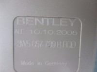 Bentley Flying Spur rear seat belt buckle latch gray