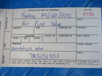 Bentley Continental GT GTC Flying Spur air pump non return valve #4196