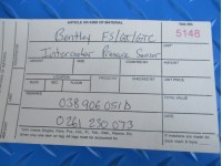 Bentley Flying Spur GT GTC intercooler pressure sensor #5148