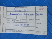 Bentley Continental GTC trunk release lever bracket #5264