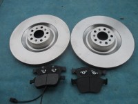 Bentley Continental Gt Gtc Flying Spur front brake pads 2 rotors #4646