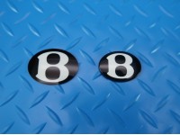 Bentley Continental GT Flying Spur hood & trunk B emblem badge OEM 2 pcs #6557